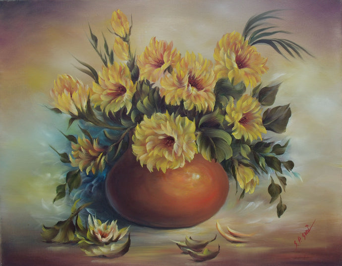 Roses in a Clay Pot