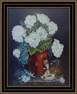 White Roses with Clown